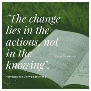 Change lies in actions